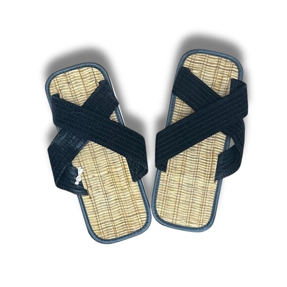 Samurai Halloween Costume Set With Blue Kimono Black Hakama Pants Tabi Socks & S - Picture 5 of 9